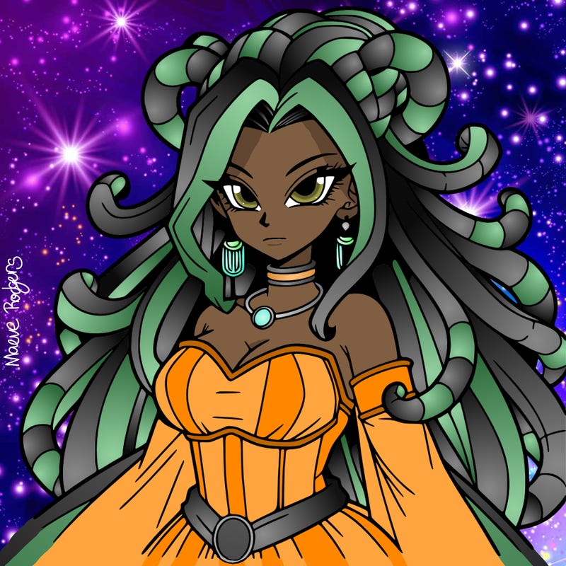 dbz anime beautiful gorgon woman