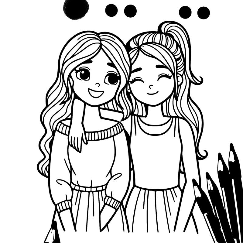 a girl with her best friend