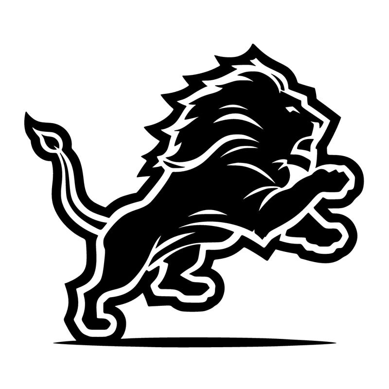 detroit lions logo of the lion.