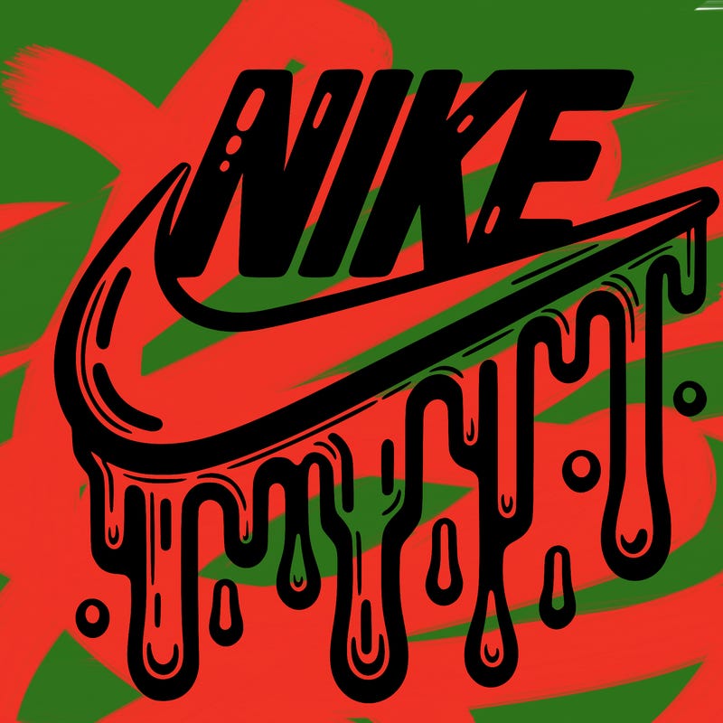 dripping nike logo