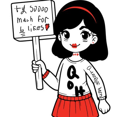 girl holding sign
