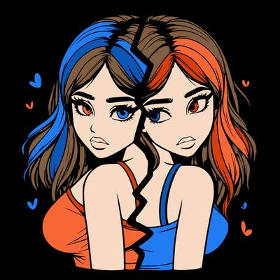 realistic girl split