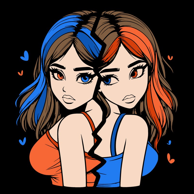 realistic girl split