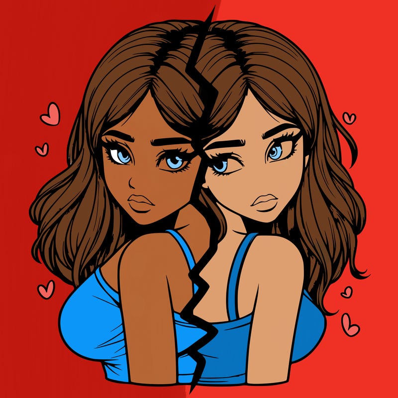 realistic girl split