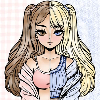 realistic girl split