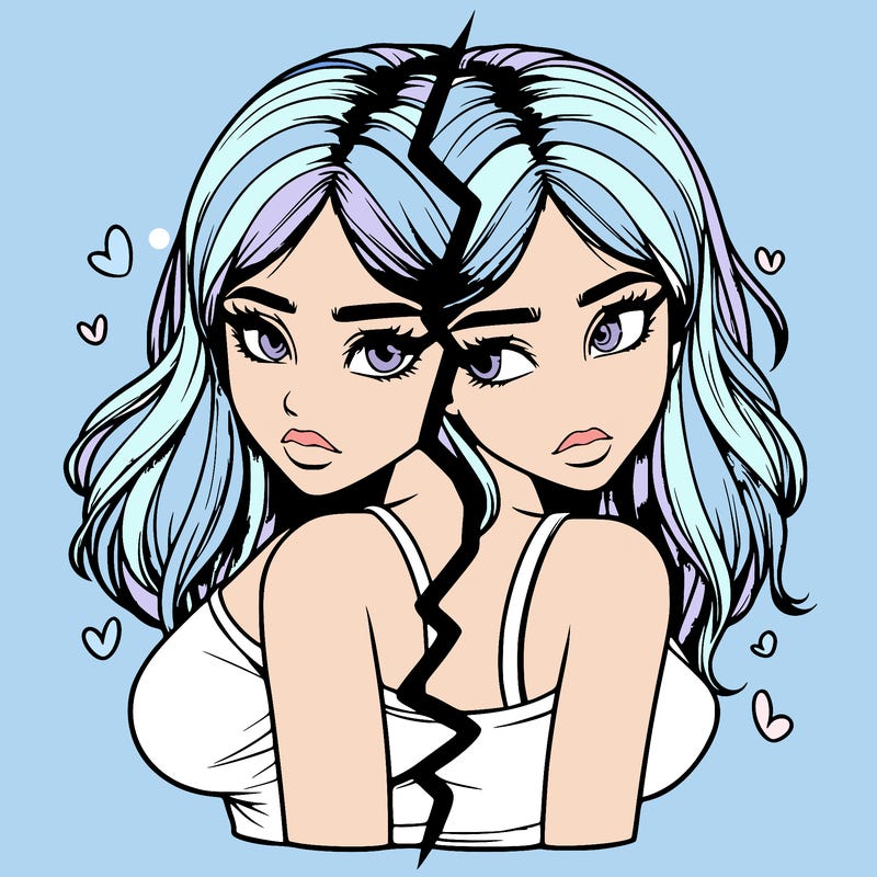 realistic girl split