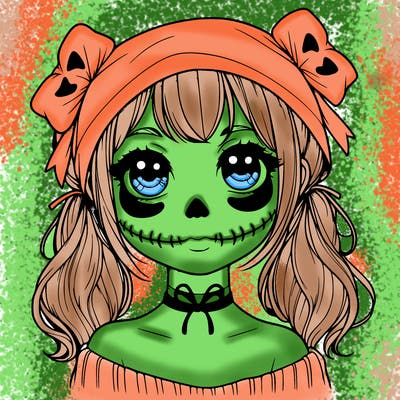 realistic girl halloween