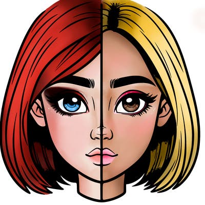 realistic girl split