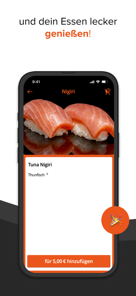 Sushi Boss Saarbrücken Dudw. - Tuna Nigiri Menüpunkt in der Sushi Boss Essensliefer-App