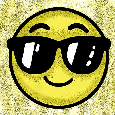 emoji with sunglasses
