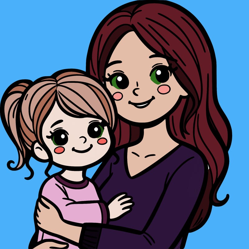 mom with her daughter