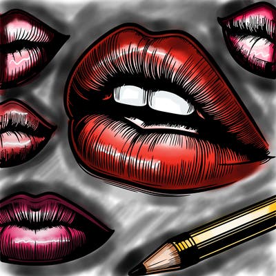 realistic  lips