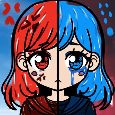 a split of a girl