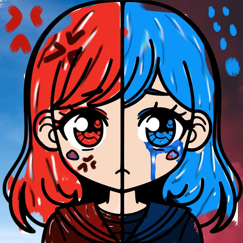 a split of a girl