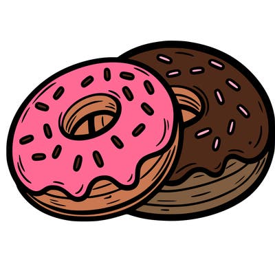 a piece of food doughnuts