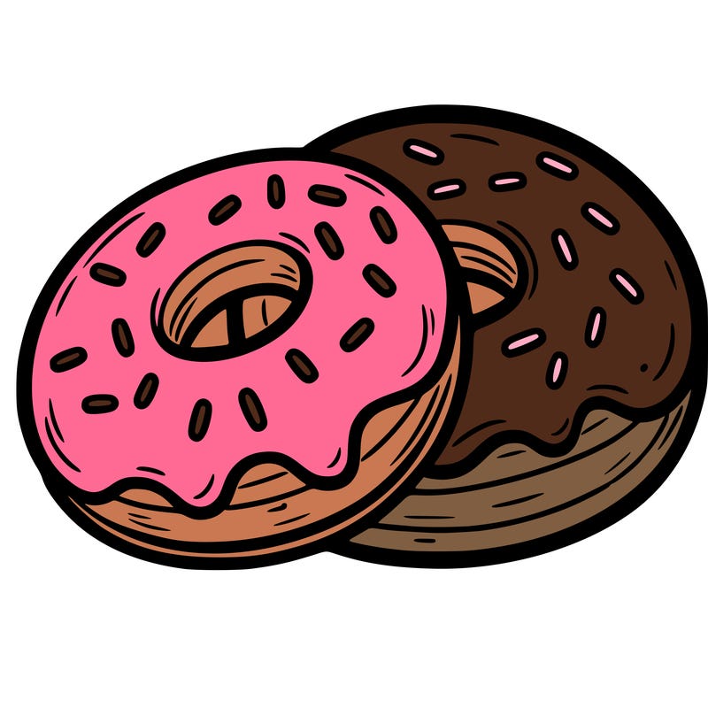 a piece of food doughnuts