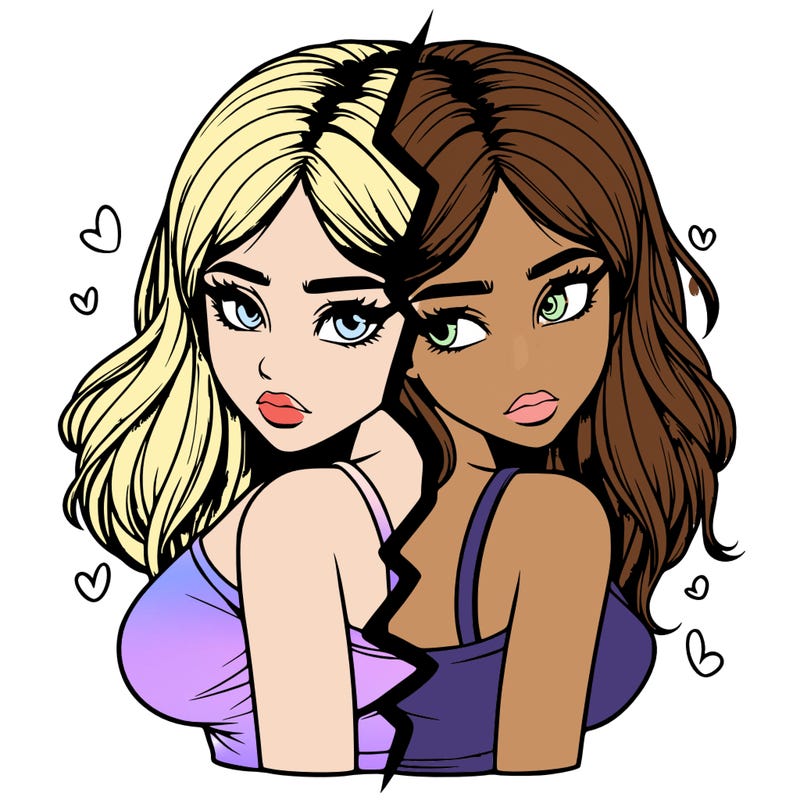 realistic girl split