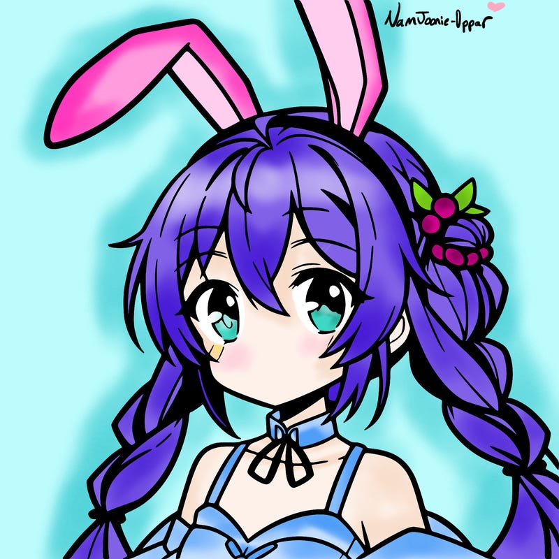 anime woman with bunny ears