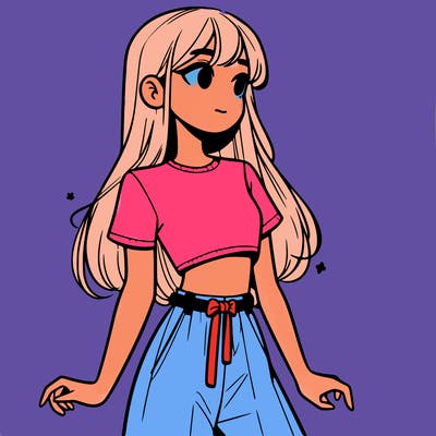girl in a cute crop top
