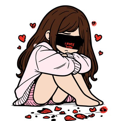 a girl after a breakup