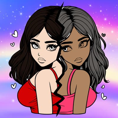 realistic girl split