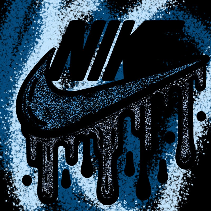 dripping nike logo