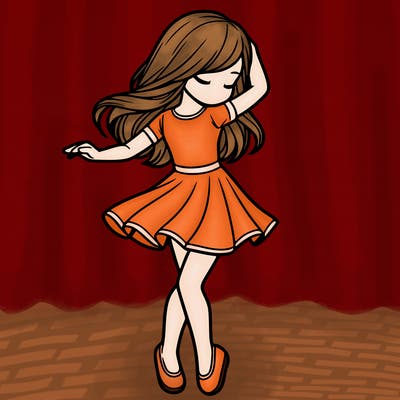 girl dancing  realistic