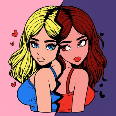 realistic girl split