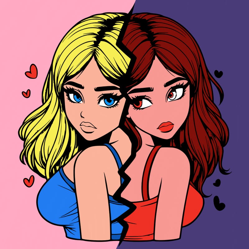 realistic girl split