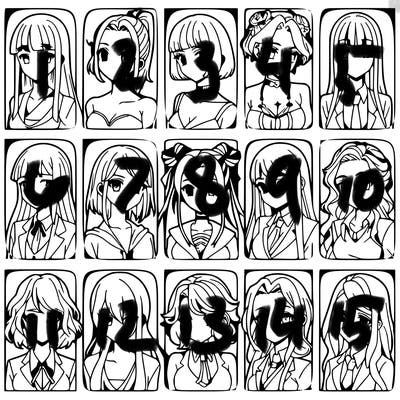 girls that look diffrent anime