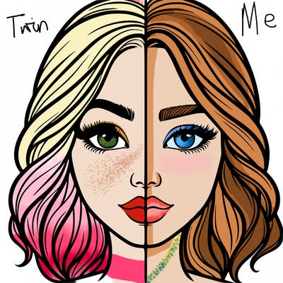 realistic girl split half