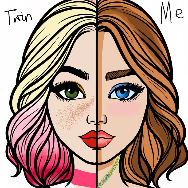 realistic girl split half