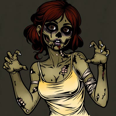 realistic zombie girl