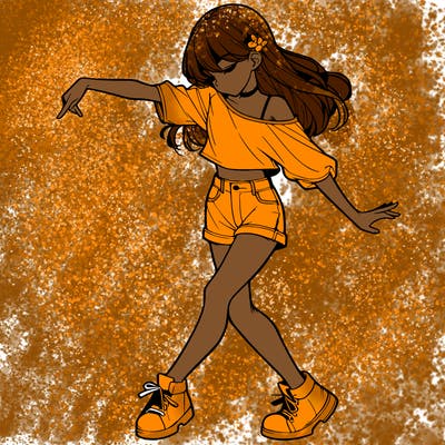 realistic girl danceing