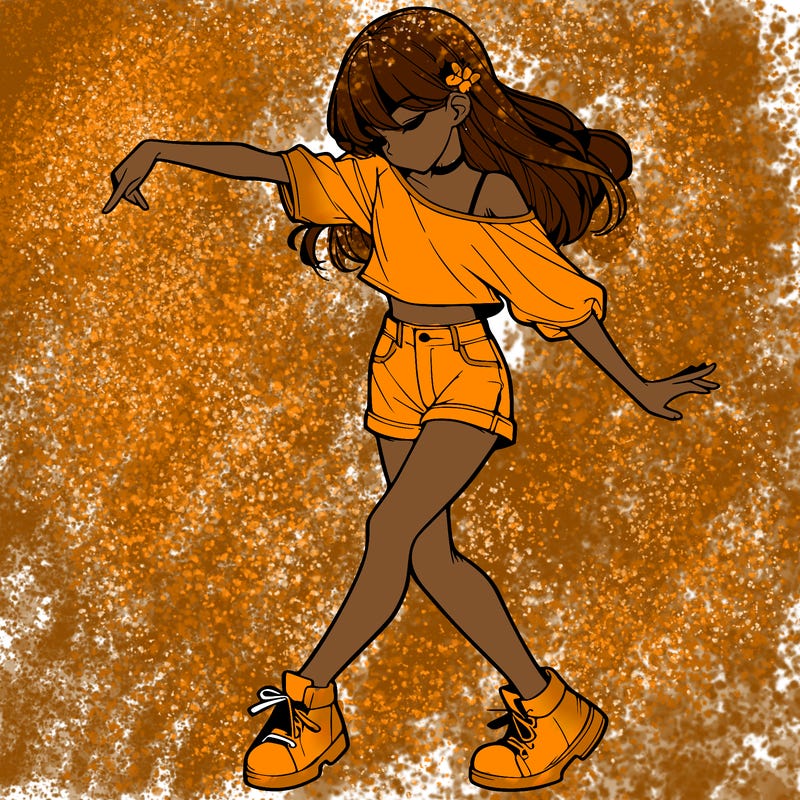 realistic girl danceing