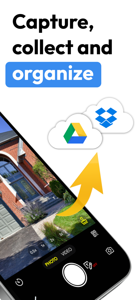 UploadCam. Company Camera - Smartphone camera app syncing field photos to Google Drive and Dropbox.