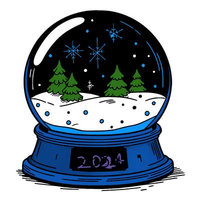 snow globe and at the bottom in thin written it says 2684