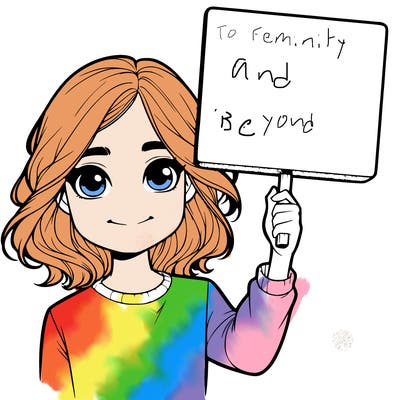 realistic girl holding up a sign