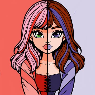 realistic girl split