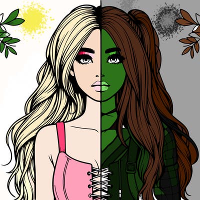 realistic girl split