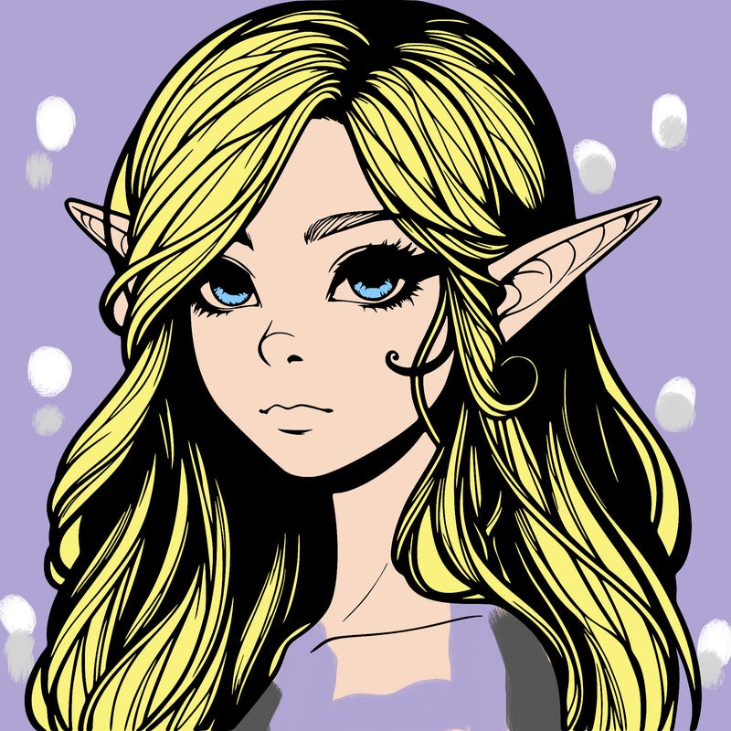 elf girl realistic dark fantasy