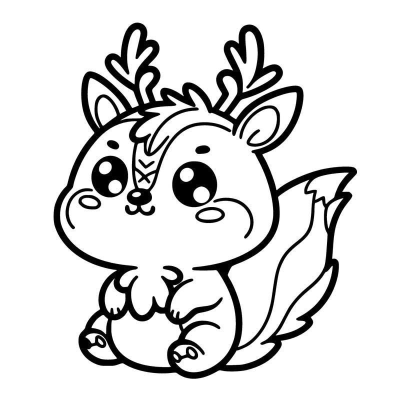 cute raindeer squirrel