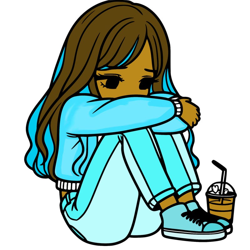 a girl  after a breakup