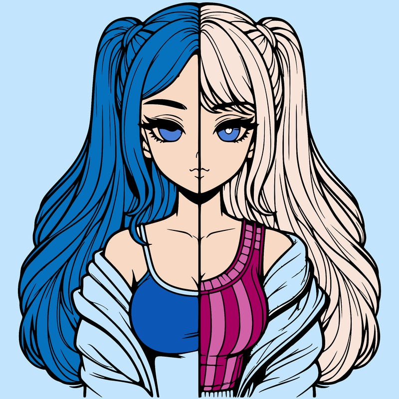 realistic girl split