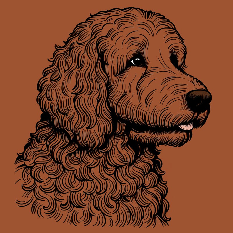 realistic golden doodle
