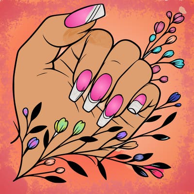 nails with french tip