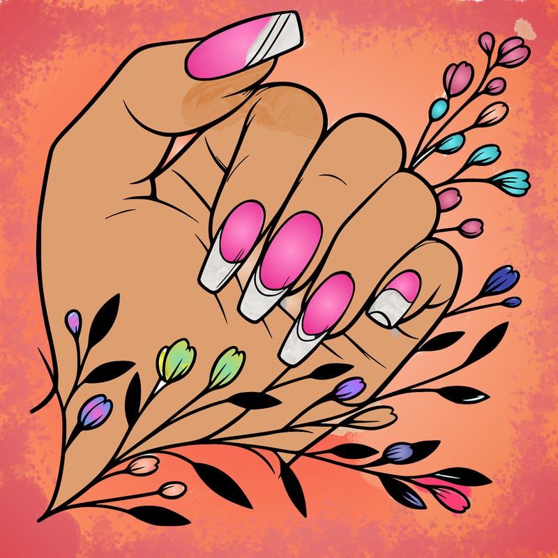 nails with french tip