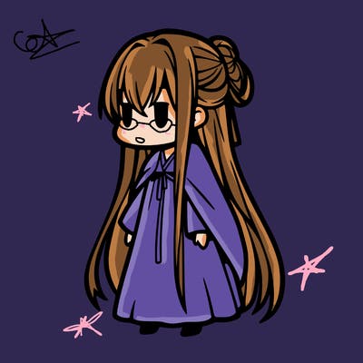 hot anime girl with cute long dress