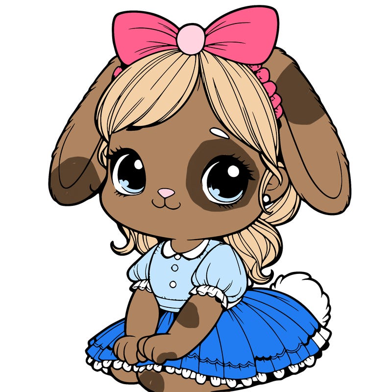 cute easter bunny girl realistic
