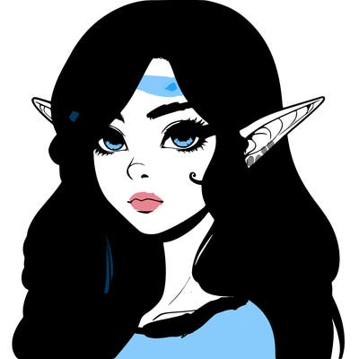 elf girl realistic dark fantasy